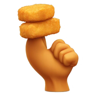 chicken nuggets in the shape of a flexing arm sticker