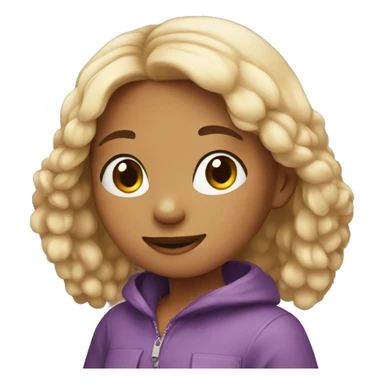 Girl hold hamster  sticker