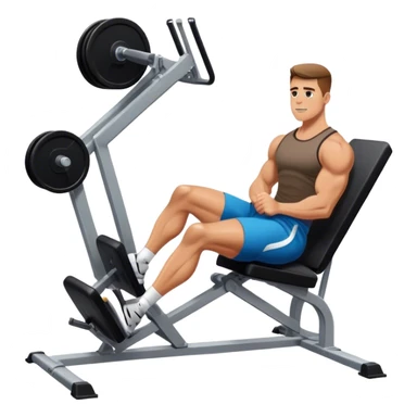 guy how to use a leg press machine sticker