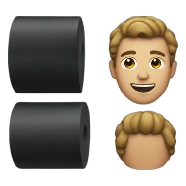 guy using a black foam rolled matt sticker