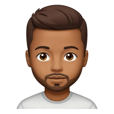 Raz B with dark brown hair sticker