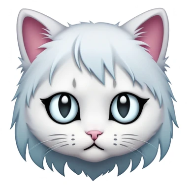 emo kitty with teary eyes, emo fashion sticker