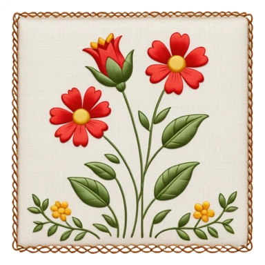 cloth with embroidery sticker