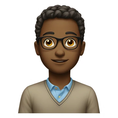 smart boy with glasses 1700 sticker