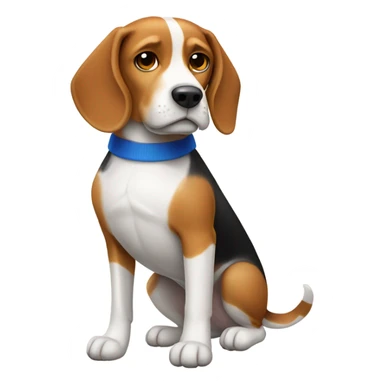Beagle wearing football jersey  sticker
