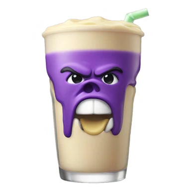 Grimace drinking a grimace shake sticker