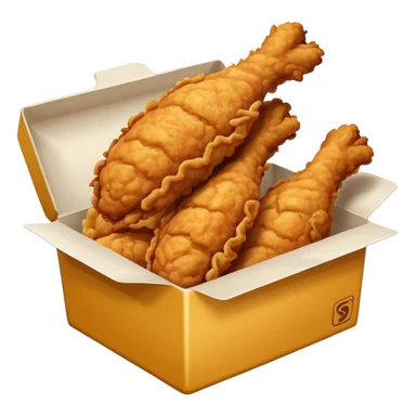 white box filled with fried chicken strips sticker