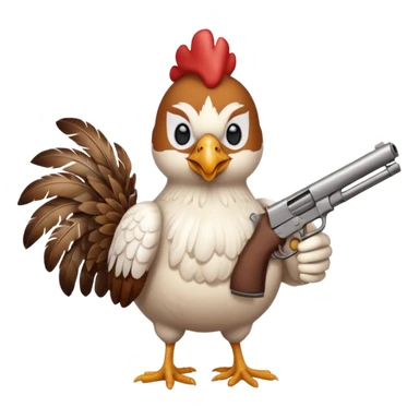 총든 닭 sticker