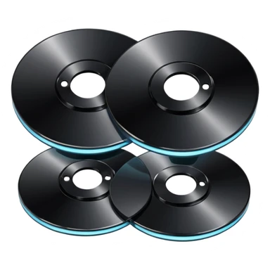 two black computer disk sticker