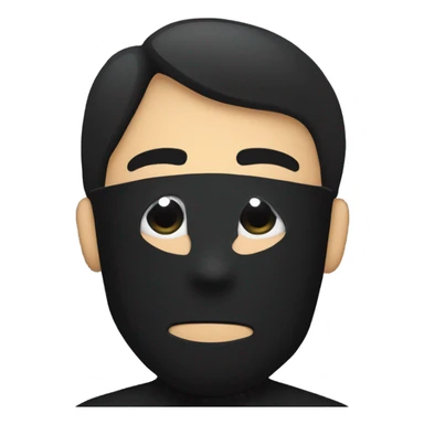 robber with mask sticker
