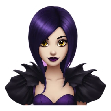 Elissabat-vampire-monsterhigh-goth-romantic-bangshair sticker