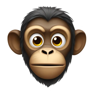A monkey highley tired sticker