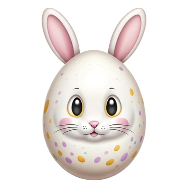 An egg with bunny ears, Easter themed sticker