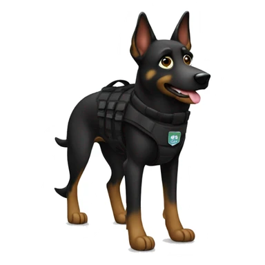 black k9 with pd vest sticker