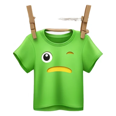 wet clothes on washing line  sticker