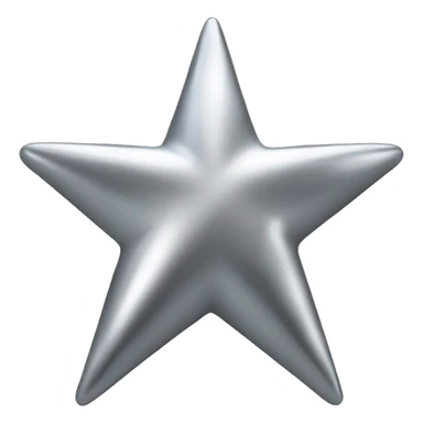 Silver star chrome  sticker