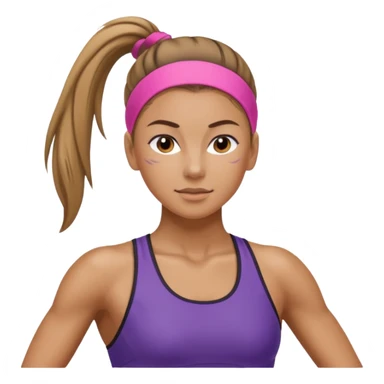athlete woman with ponytail sticker