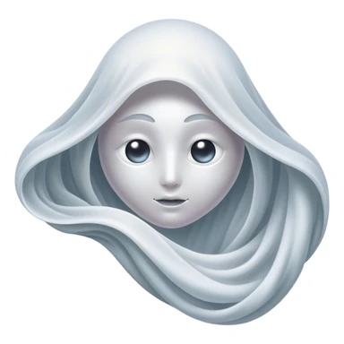 Regal and mysterious, with a flowing, sheet-like form draped in silvery-white hues, softly billowing as if caught in an unseen breeze, eye holes glowing with deep, thoughtful wisdom, simplified yet sophisticated, highly detailed, with a soft spectral radiance, high shine, exuding quiet authority, with a glowing outline that captures the essence of an ancient, noble spirit drifting through time! sticker