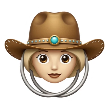 Planet Saturn wearing cowgirl hat sticker