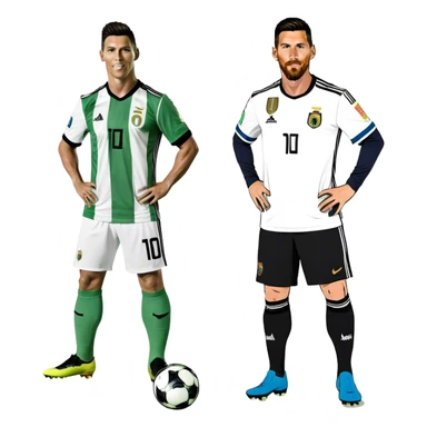 Make Ronaldo and messi sticker