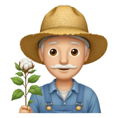 Farmer with Cotten sticker