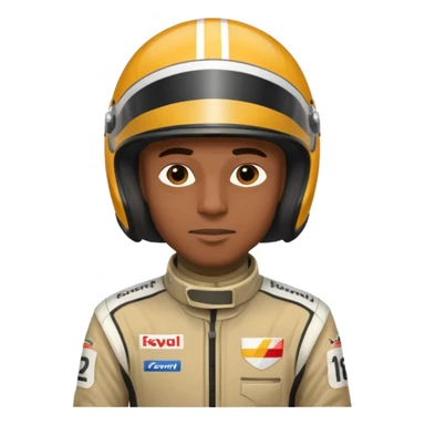 Formula racer black man sticker