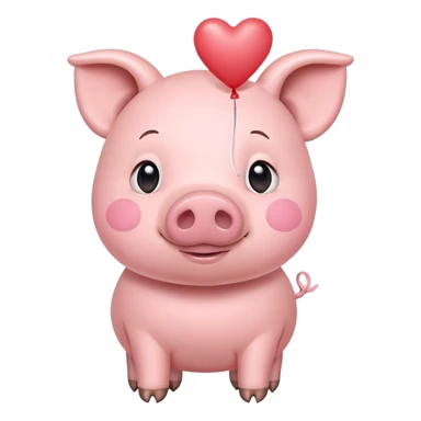 Pig in love sticker
