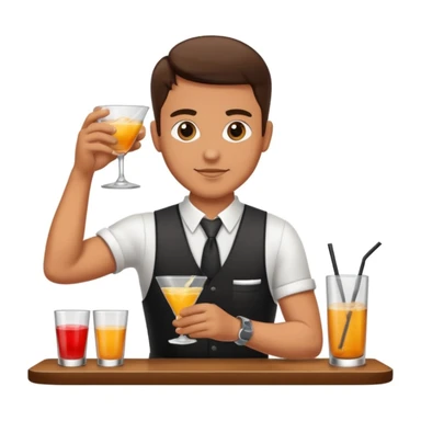bartender mixing drinks sticker