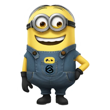 Minion character smiling sticker