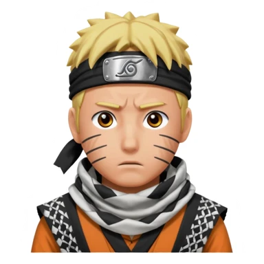 Naruto with Palästin sticker