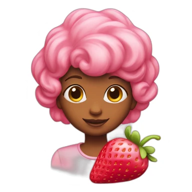 strawberry shortcake pink sticker