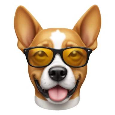 dog with sunglasses  sticker