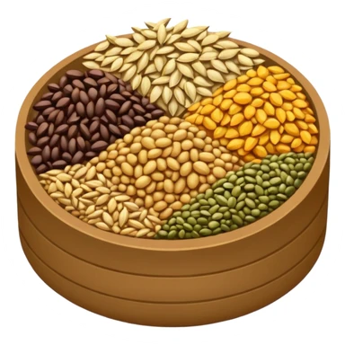 a pile of grain and seeds cereals sticker