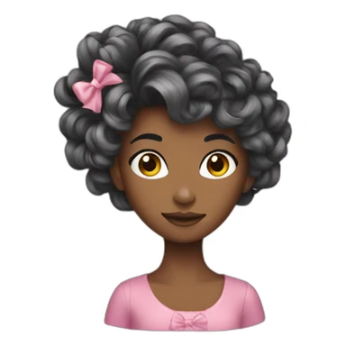 Girl fancy hair sticker