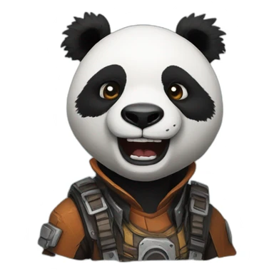 Panda as borderlands sticker