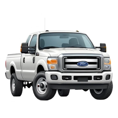 White Ford F250 sticker