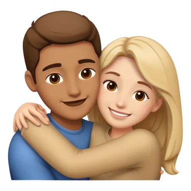 Two persons make a hug  sticker