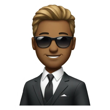 portrait of a stylish man sticker