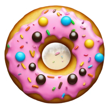 Smiling donut sticker