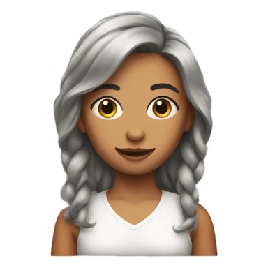 Girl with men hair  sticker