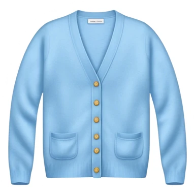 Pale blue cashmere cardigan sticker