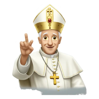 Pope doing the 👌 sign sticker