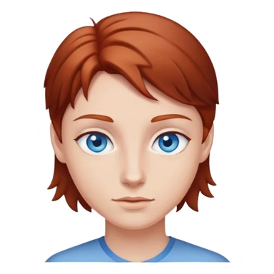 Me blue eyes reddish brown hair sticker