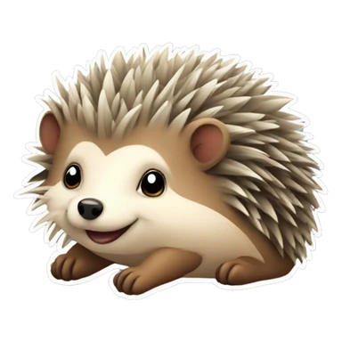 Cute hedgehog for a sticker pack about cryptocurrency sticker