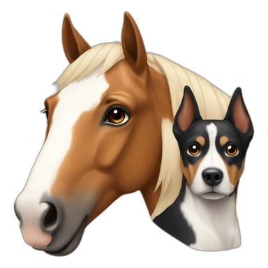 horse and dog sticker