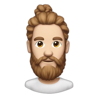 chet faker with hair bun on top sticker