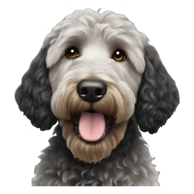 Black goldendoodle  sticker