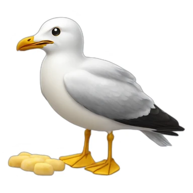 seagull eaten too much gnocchi sticker