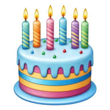 Birthday cakes with sparkling candles sticker