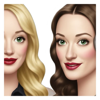 Beth behrs and Kat dennings sticker